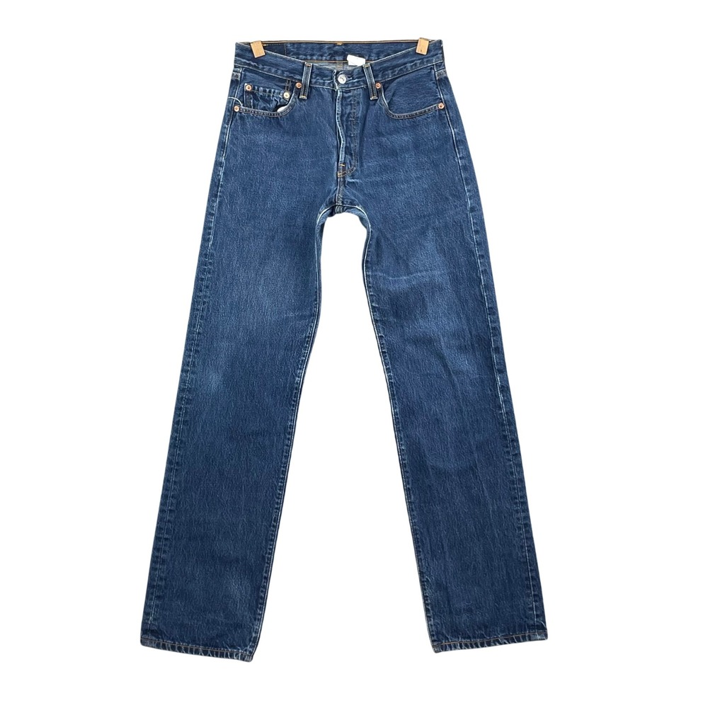 Levi's 501 Jeans‎ Mens 29x31 Blue Vintage Button Fly Moto Skate Denim Academia